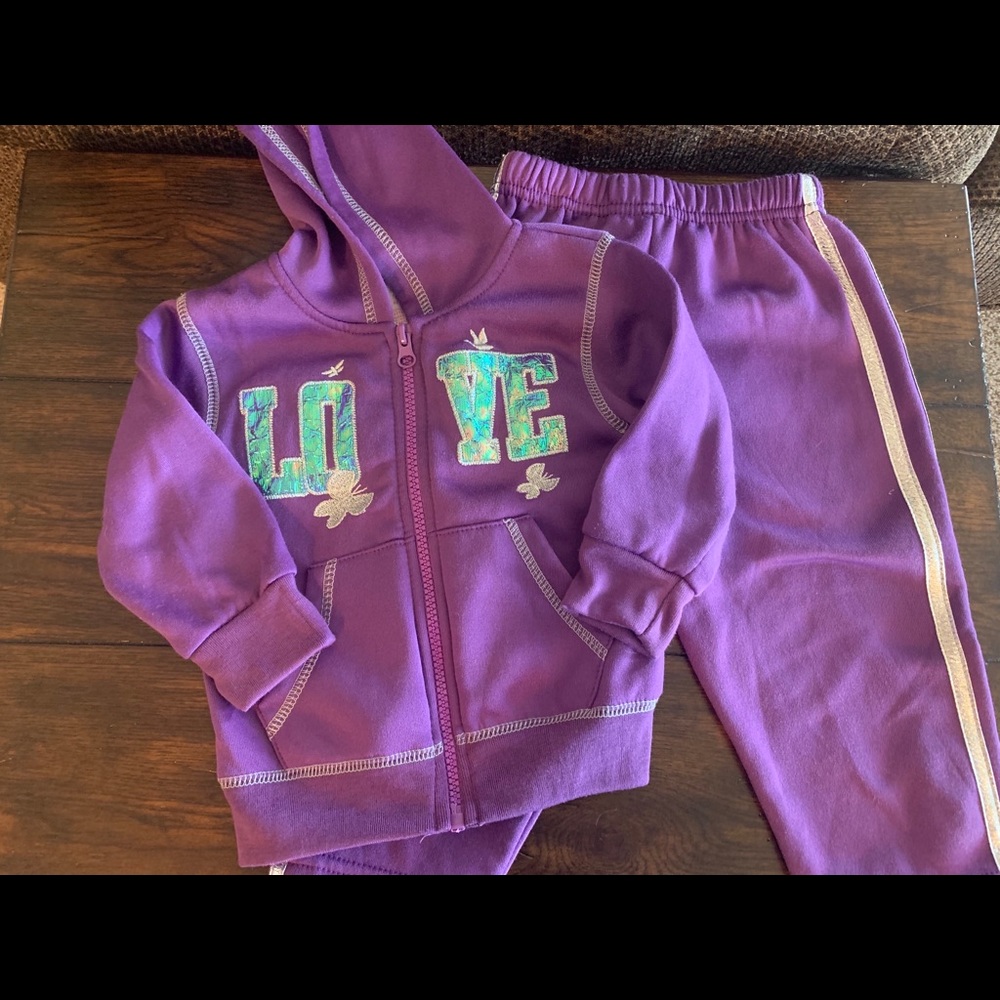 NWOT Purple Toddler Jogger Outfit